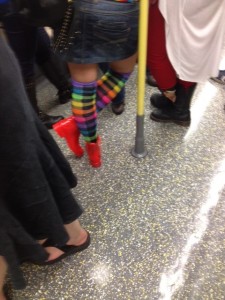 Rain boots in london with heel