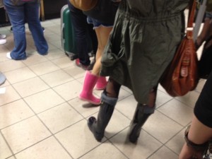 Rain boots in London